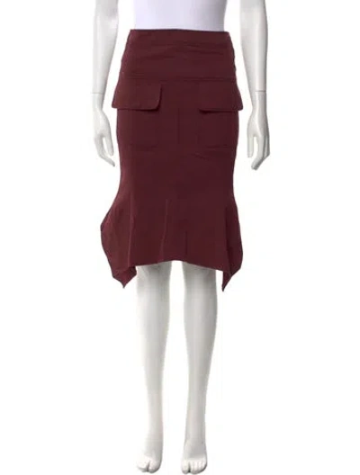 Pre-owned Tom Ford Knee-length Skirt In Burgundy