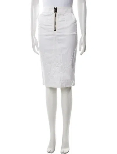 Pre-owned Tom Ford Knee-length Skirt In White
