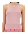 Tom Ford Pink Solid Round Neck Top In Pink