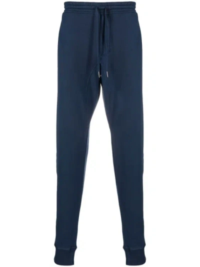 Tom Ford Knit Track Pants In Blue