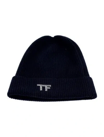 Pre-owned Tom Ford Knitted Beanie In Blue