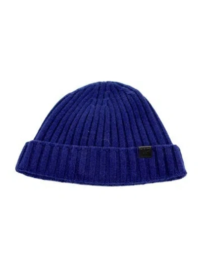 Pre-owned Tom Ford Knitted Beanie In Blue