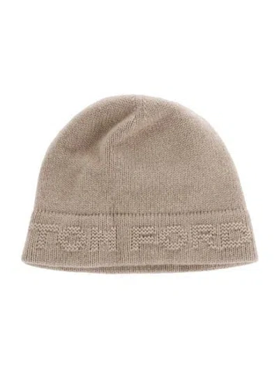 Pre-owned Tom Ford Knitted Beanie In Neutral