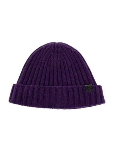 Pre-owned Tom Ford Knitted Beanie In Purple