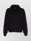 Tom Ford Knitted Cardigan With Back Detail And Pockets In Blue