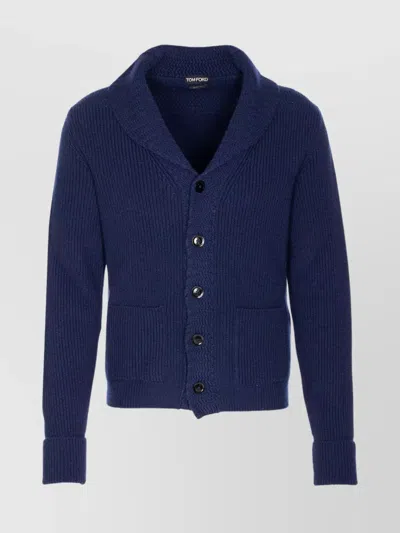 Tom Ford Knitted Cardigan With Shawl Collar And Pockets