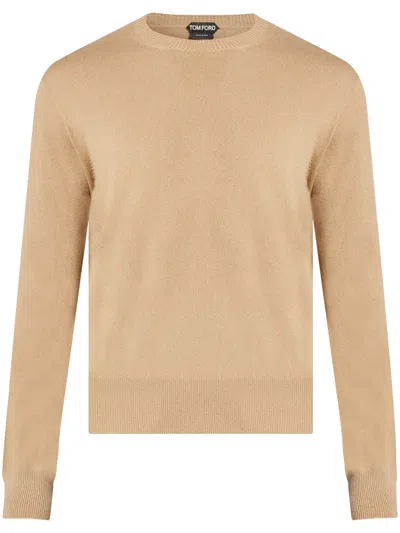 Tom Ford Knitted Cashmere Jumper In Nude