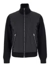 Tom Ford Knitted Paneled Zip-front Bomber Jacket In Multi