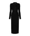 Tom Ford Black Crewneck Maxi Dress In Black