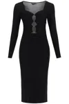 TOM FORD KNITTED MIDI DRESS WITH CUT-OUTS