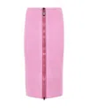 Tom Ford Knitted Rib Skirt In Pink