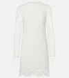 Tom Ford Knitted Scalloped Cotton And Silk Minidress In White