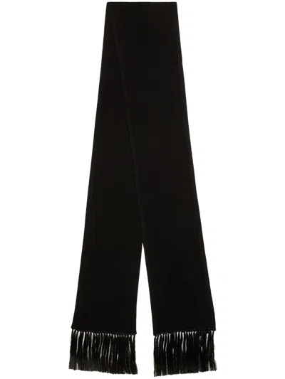 Tom Ford Knitted Scarf In Black