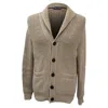 Tom Ford Knitted Shawl Collar Cardigan In Beige Cashmere In Brown