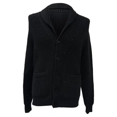 Tom Ford Knitted Shawl Collar Cardigan In Black Cashmere