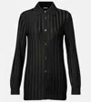 Tom Ford Stripe Pattern Button-up Shirt In Black
