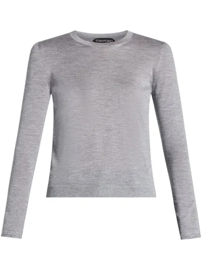 Tom Ford Knitted Top In Grey