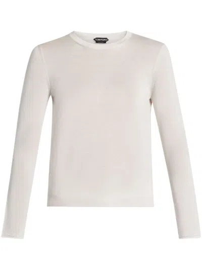 Tom Ford Knitted Top In Neutrals