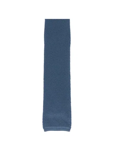 Tom Ford Knitted-construction Square-tip Tie In Blue
