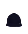 Tom Ford Tf Patch Ribbed Beanie In Blue