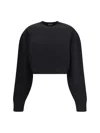Tom Ford Sculptural Double Face Virgin Wool Blend Crop Sweater In Black