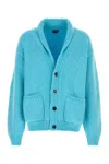 Tom Ford Mens Air Blue Shawl-collar Regular-fit Cashmere Cardigan In Blue