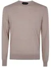 Tom Ford Knitwear Crew Neck Knitted Clothing In Light Beige