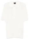 Tom Ford White Polo Shirt With Classic Collar In Cotton Blend Man In White