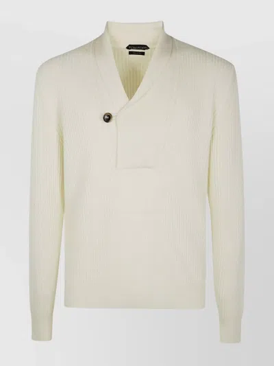 TOM FORD KNITWEAR WITH SHAWL COLLAR AND BUTTON DETAIL