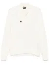 Tom Ford Knitwear With Shawl Collar And Button Detail In Neutral