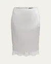 Tom Ford Lace-inset Stretch Crepe Satin Skirt