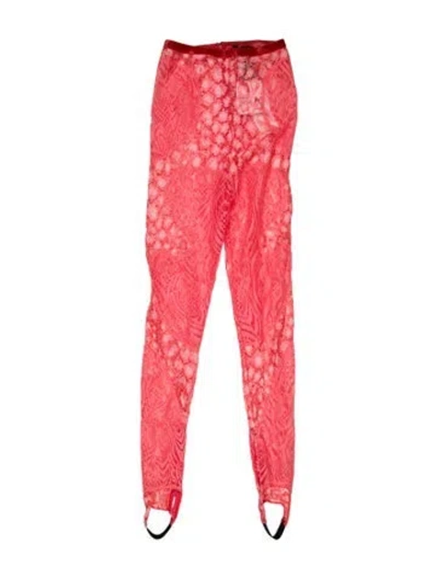 Pre-owned Tom Ford Lace Pattern Skinny Leg Pants In Pink
