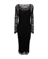 Tom Ford Lace-patterned Pencil Dress In Black