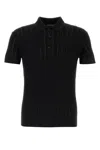 Tom Ford Lace Stitch Cotton Silk Ss Polo Kps029ymc035 Lb999 In Black