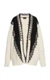 Tom Ford Lace-trimmed Merino Wool Cardigan In Multi