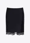Tom Ford Women Silk Skirt With Lace Inserts
