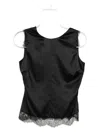 Tom Ford Satintop Mit Spitzeneinsätzen In Black