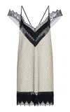 Tom Ford Lace-trimmed Sequined Silk Georgette Mini Dress In Black