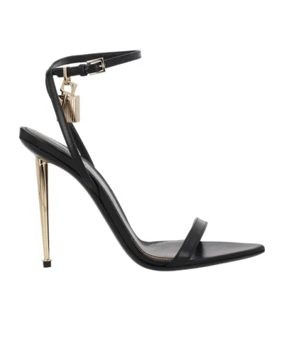 TOM FORD TOM FORD PADLOCK POINTY NAKED SANDALS
