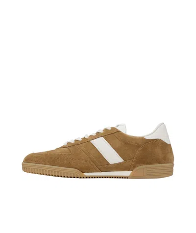 Tom Ford Lace-up Low-top Sneakers In Brown