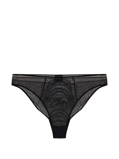 Tom Ford Lace-panelled Point D'esprit Briefs In Black