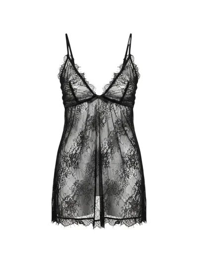 Tom Ford Lace-trim Tank Top In Black