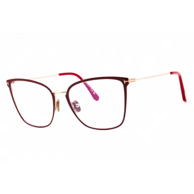 Tom Ford Ladies Black Cat Eye Eyeglass Frames Ft5839b In Burgundy