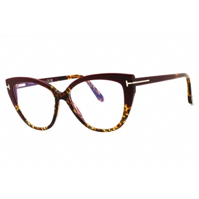 Tom Ford Ladies Brown Cat Eye Eyeglass Frames Ft5673b