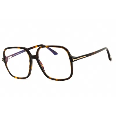 Tom Ford Ladies Brown Oversized Eyeglass Frames Ft5764b