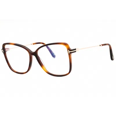Tom Ford Ladies Brown Oversized Eyeglass Frames Ft5953-b 053 55