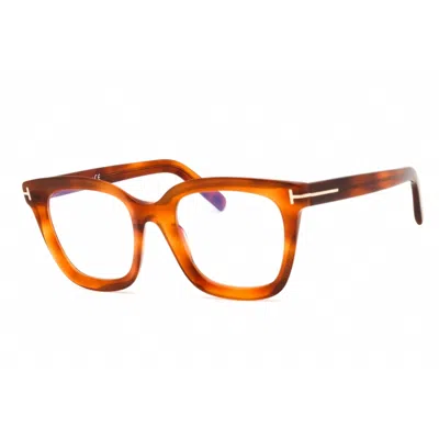 Tom Ford Ladies Brown Rectangular Eyeglass Frames Ft5880b