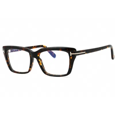 Tom Ford Ladies Brown Rectangular Eyeglass Frames Ft5894b