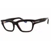 Tom Ford Ladies Brown Rectangular Eyeglass Frames Ft6045b