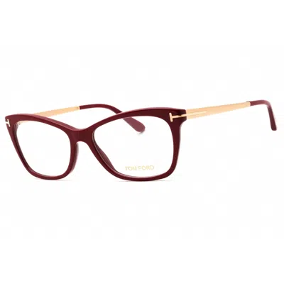 Tom Ford Ladies Multi-color Cat Eye Eyeglass Frames Ft5353 In Burgundy